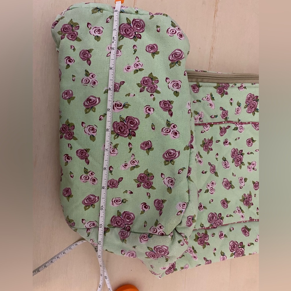 Equine Couture Standard Cotton Floral Mint and Pink Boot Bag - Picture 13 of 14